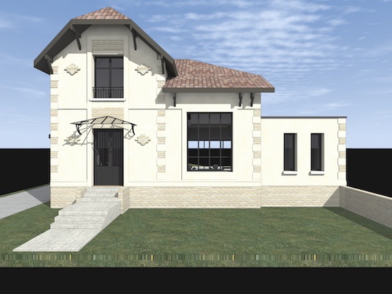 Rnovation et extension d'une Villa annes 30  Mrignac 2018 : Extrieur - 3D Projet