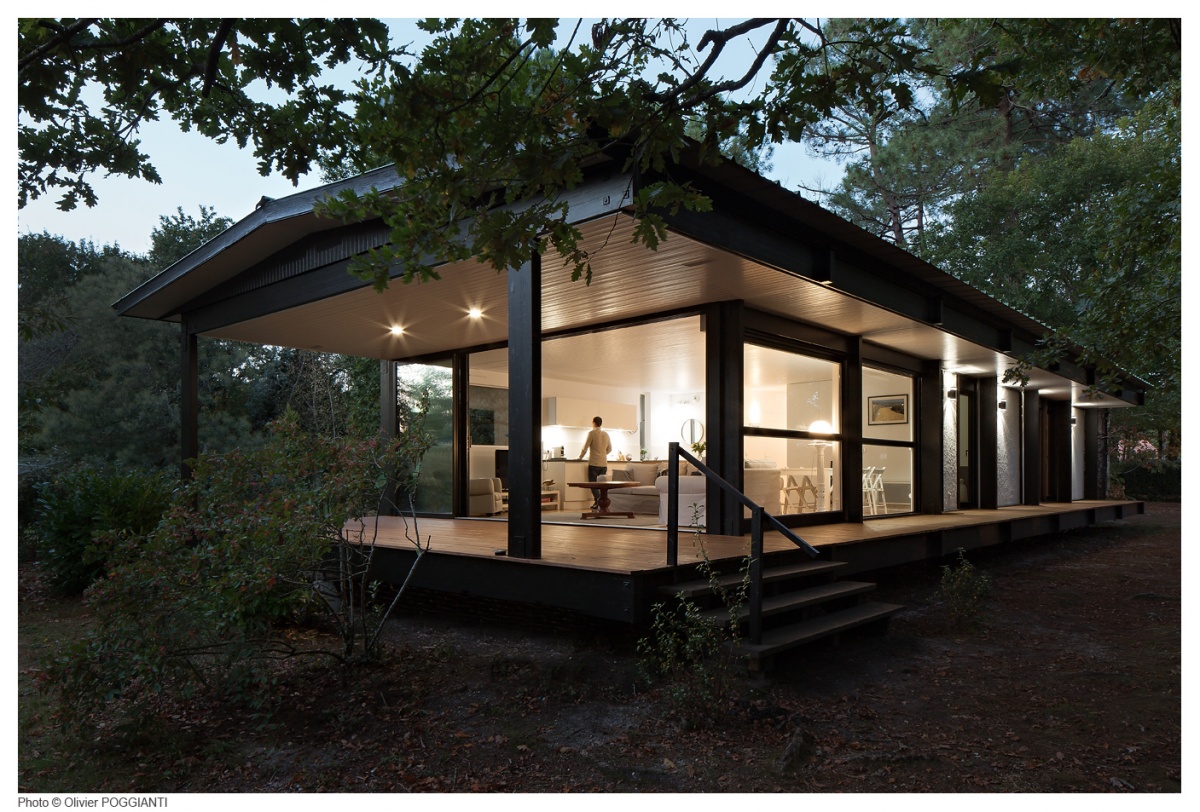 Réhabilitation et extension d'une Maison Boulon en bois