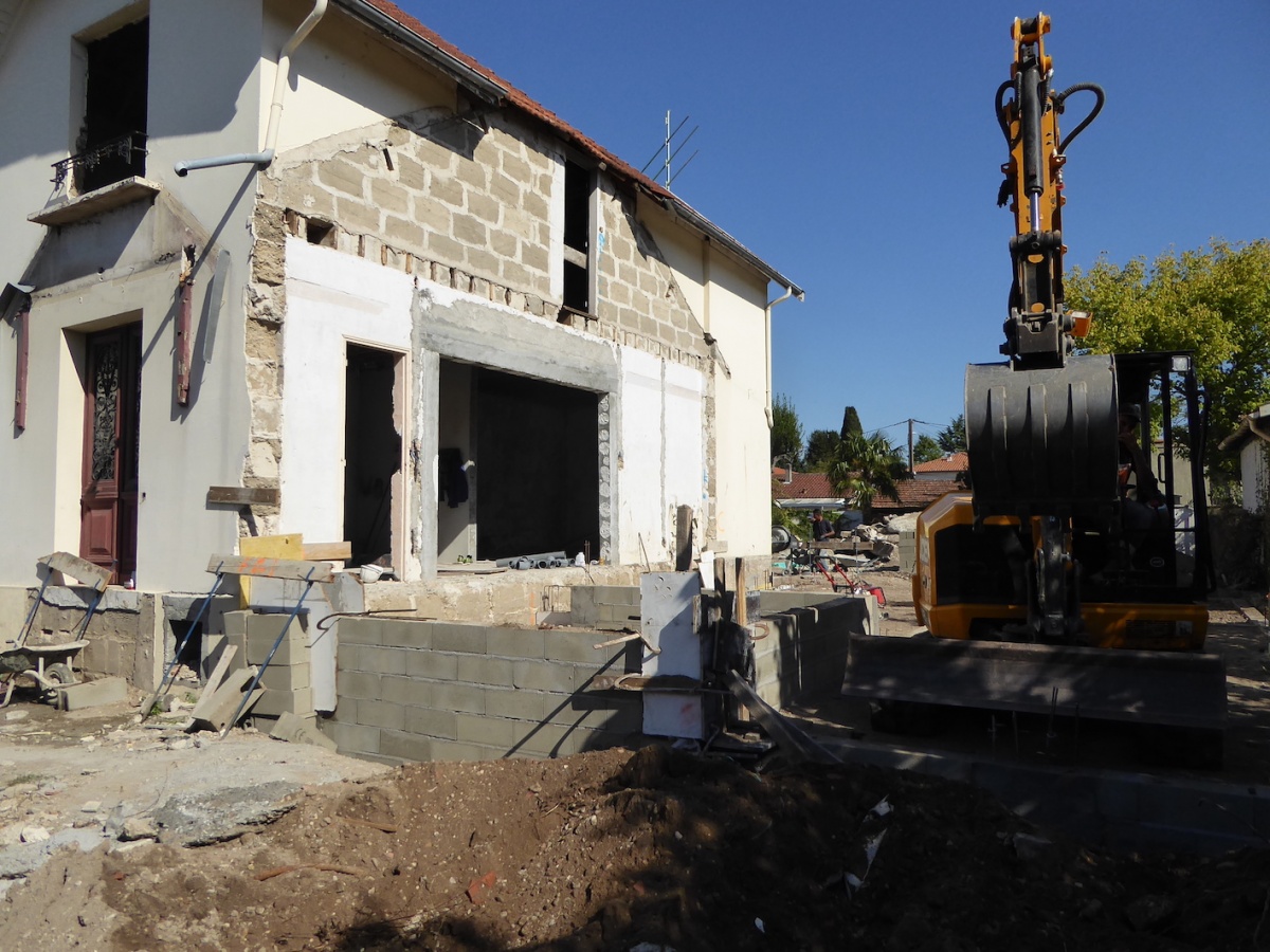 Rnovation et extension d'une Villa annes 30  Mrignac 2018 : Chantier - Fondations