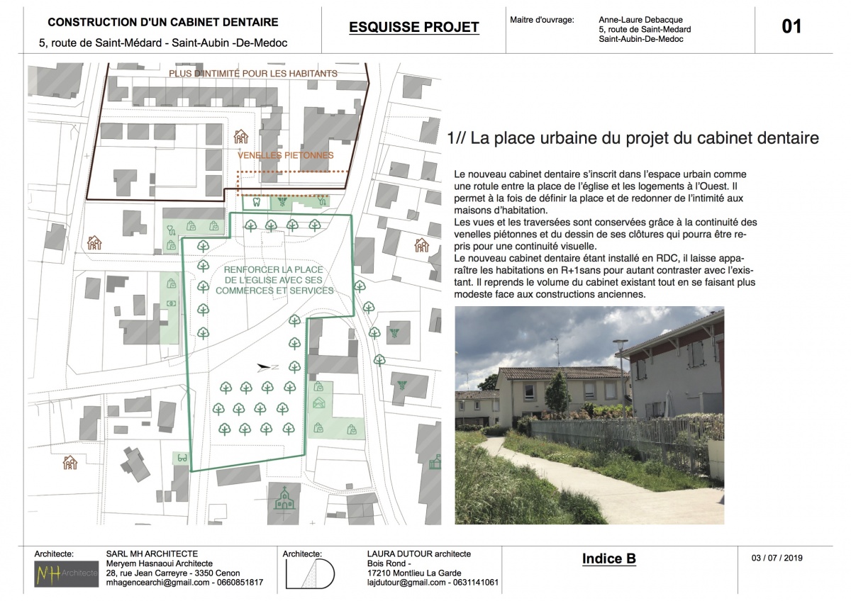 Construction d'un espace mdical - ST AUBIN DE MEDOC : 03 RENDU MAIRIE st aubin