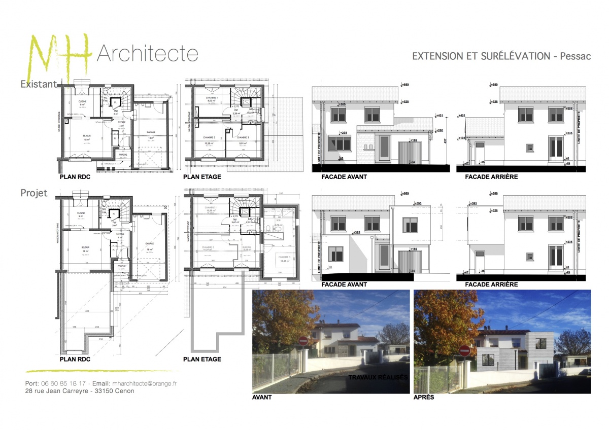 Extension et surlvation d'une habitation existante - PESSAC : image_projet_mini_108231