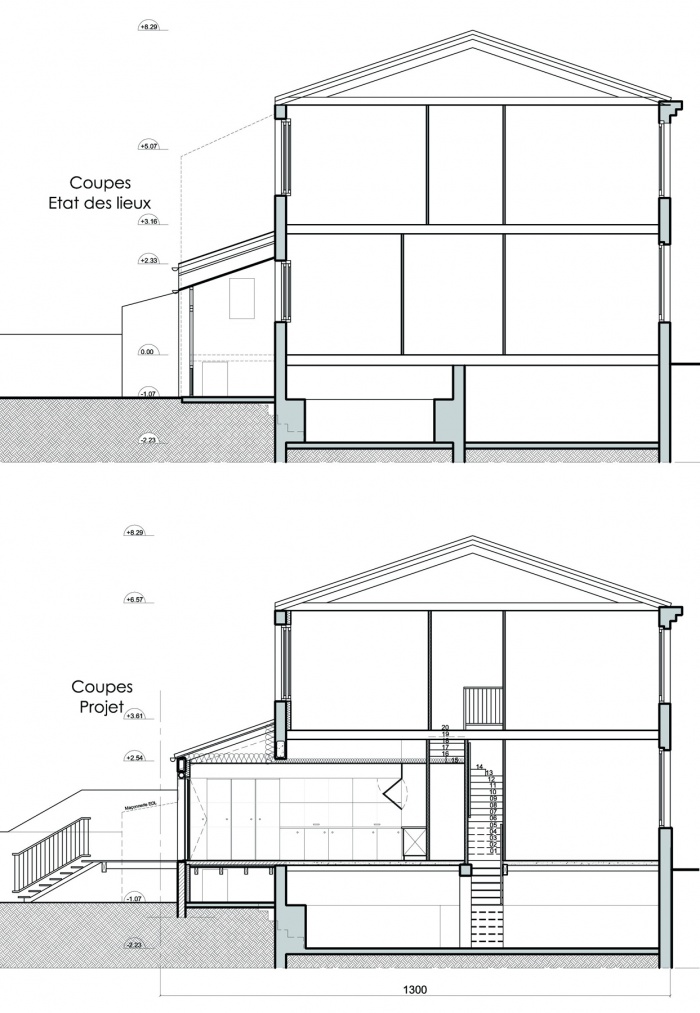 Amnagement d'une choppe  Bordeaux (33) : Coupes - EDL et projet