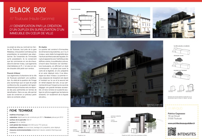 Surlvation d'un immeuble  Toulouse : planche black box