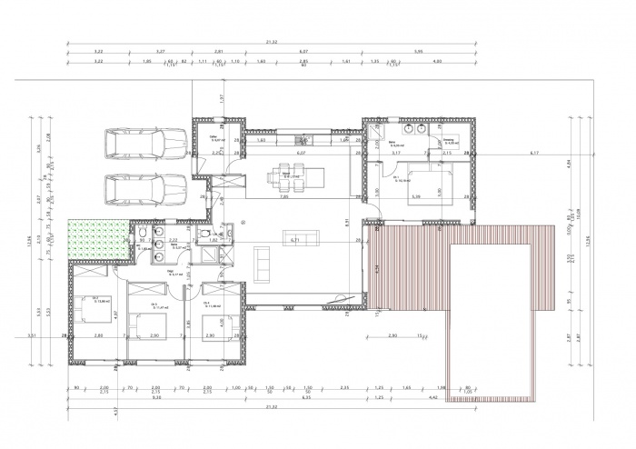 Maison individuelle,ossature bois. : FOUILHE PLAN