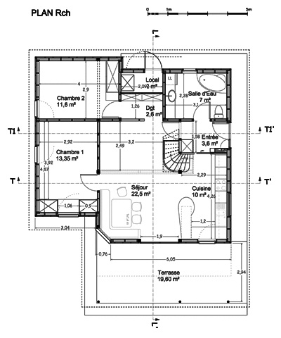 Maison individuelle             Jouhet : Plan RdC