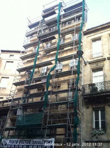 Ravalement d'un immeuble - BORDEAUX : TRAVAUX