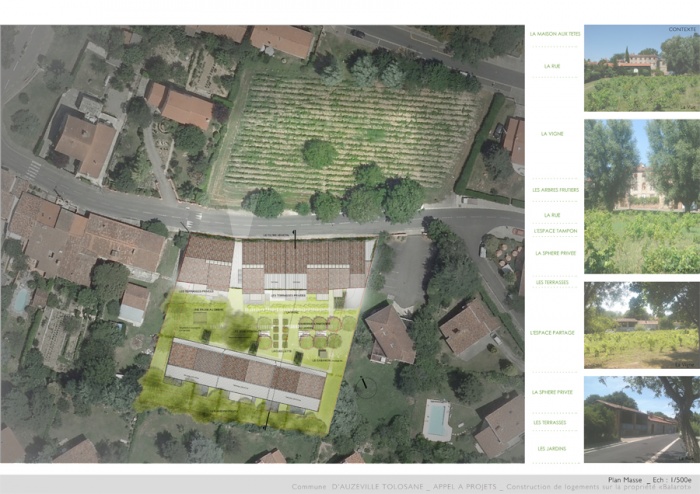 Construction de 36 logements  AUZEVILLE : A3 Plan Masse