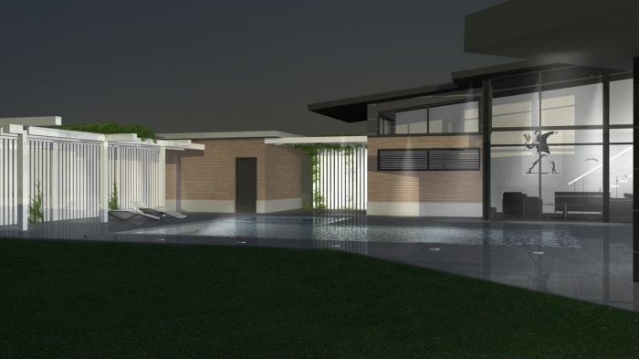 Villa contemporaine RT2012 - Toit terrasse & monopente zinc : toulouse-maison-contemporaine-toit-terrasse-et-zinc-6
