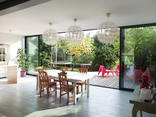 Extension bois et réaménagement intérieur d'une maison individuelle