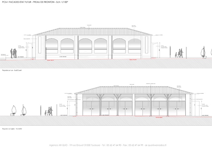 Reconversion de l'ancien prau scolaire en salle de runion  Fronton (31) : PC5-1