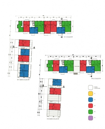 Construction de 36 logements  Balma (31) : 3- plan r+1 et r+2 copie