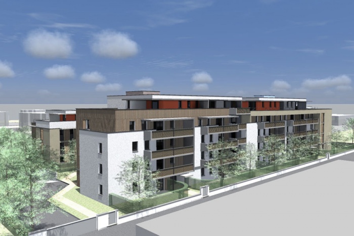 Construction de 61 logements : 581-Av. de Fronton-axono SO_1