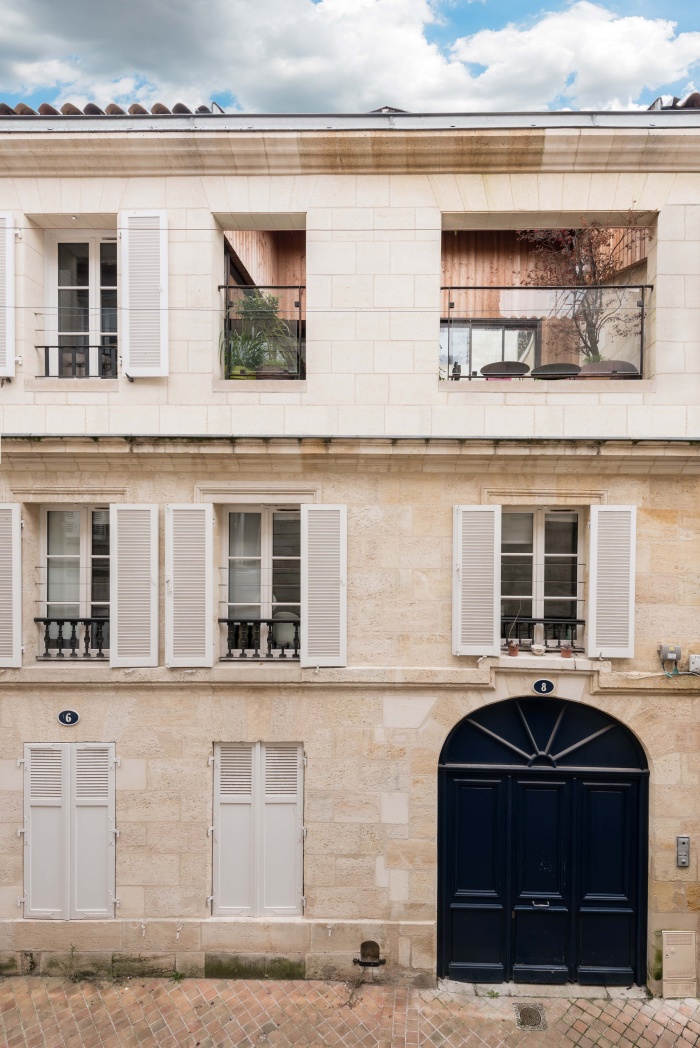 Petit immeuble bordelais : Vue de face