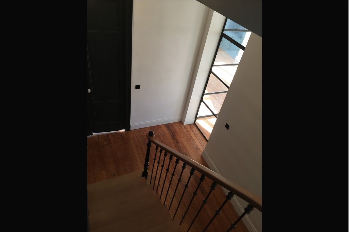Rnovation d'un appartement 19me et cration d'un duplex : escalier bis