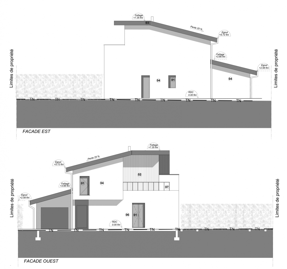 Maison avec studette : FACADES_EO